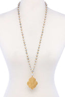 Designer Multi Bead Pendant Necklace