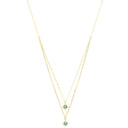 Double Star Crystal Layered Necklace