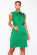 Button-down Pleated Shirt Dress Dress4less.com Button-down Pleated Shirt Dress Dress4less.com