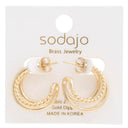 Double Hoop Rope Gold Dipped Earrings – Women's Jewelry | Dress4Less