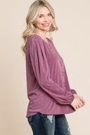 Solid black Spandex long sleeve top from Dress4less.com, fitted design with crew neckline and smooth fabric.